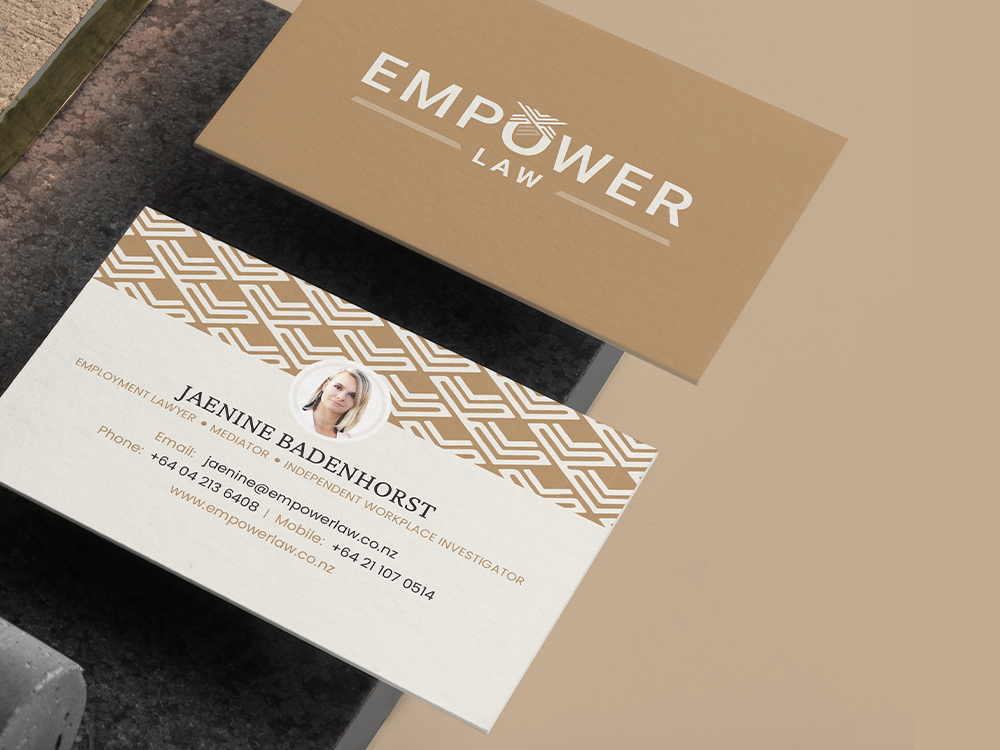 Legal brand design - Empower Law brand mockup